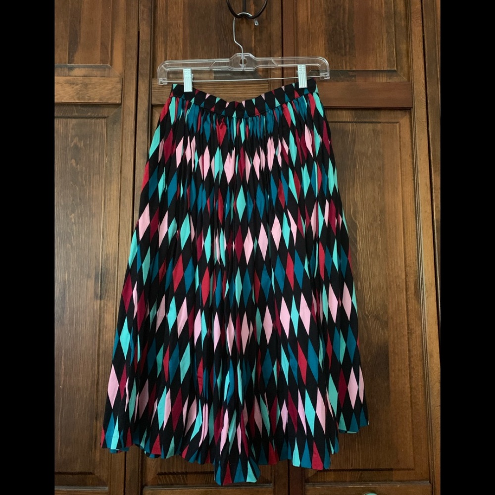 Pinup Girl Clothing Black Harlequin Jenny Skirt